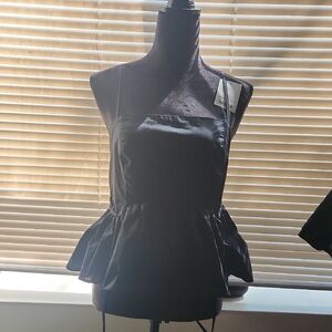 Forever 21 Black Peplum Cami with Square Neck